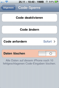 codesperre_loeschen